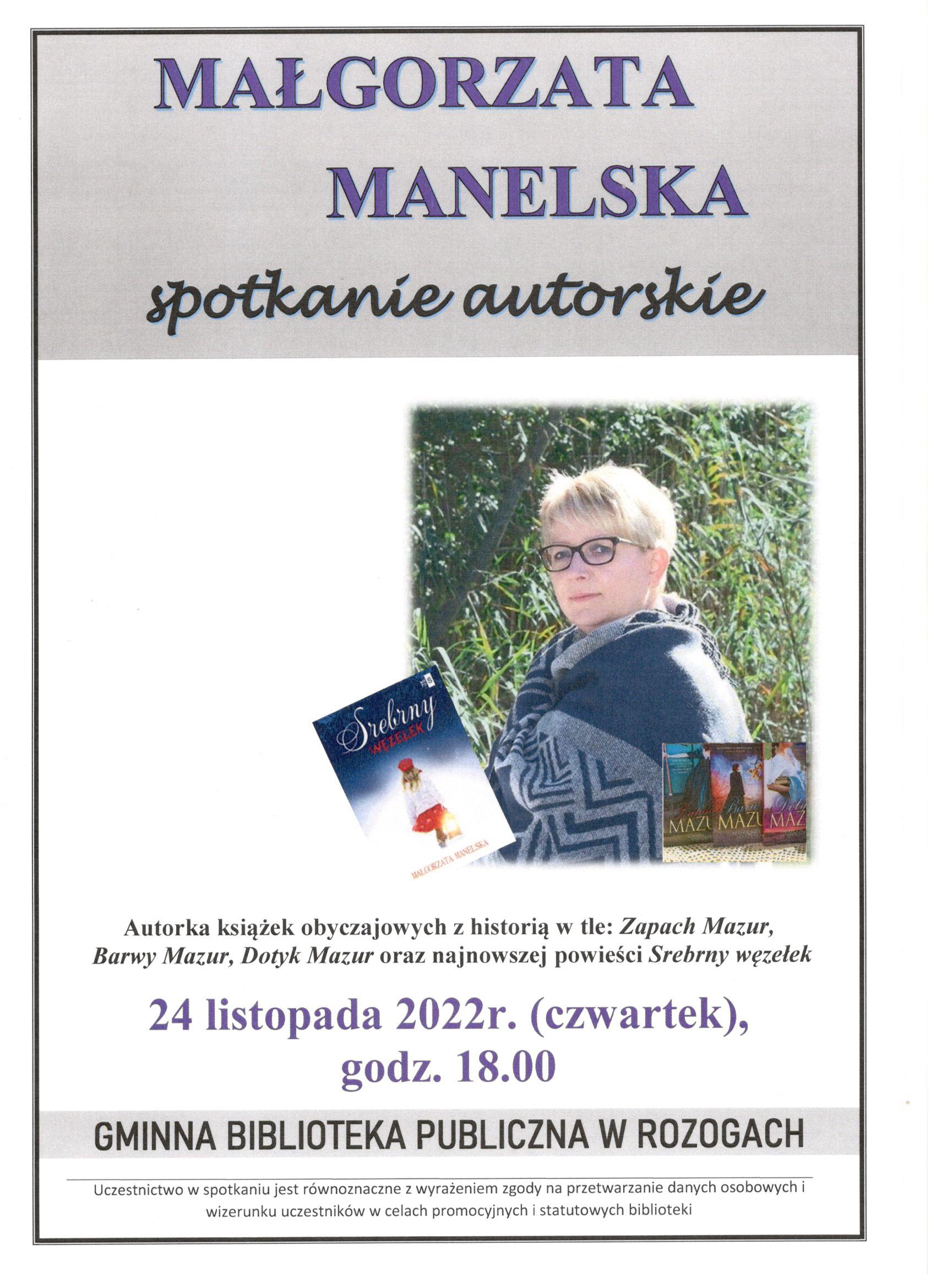 Małgorzata Manelska spotkania autorskie